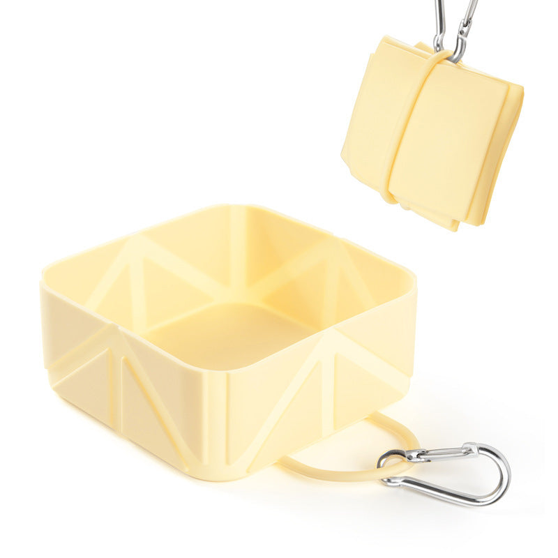 Foldable Silicone Pet Bowl for Outdoor Use