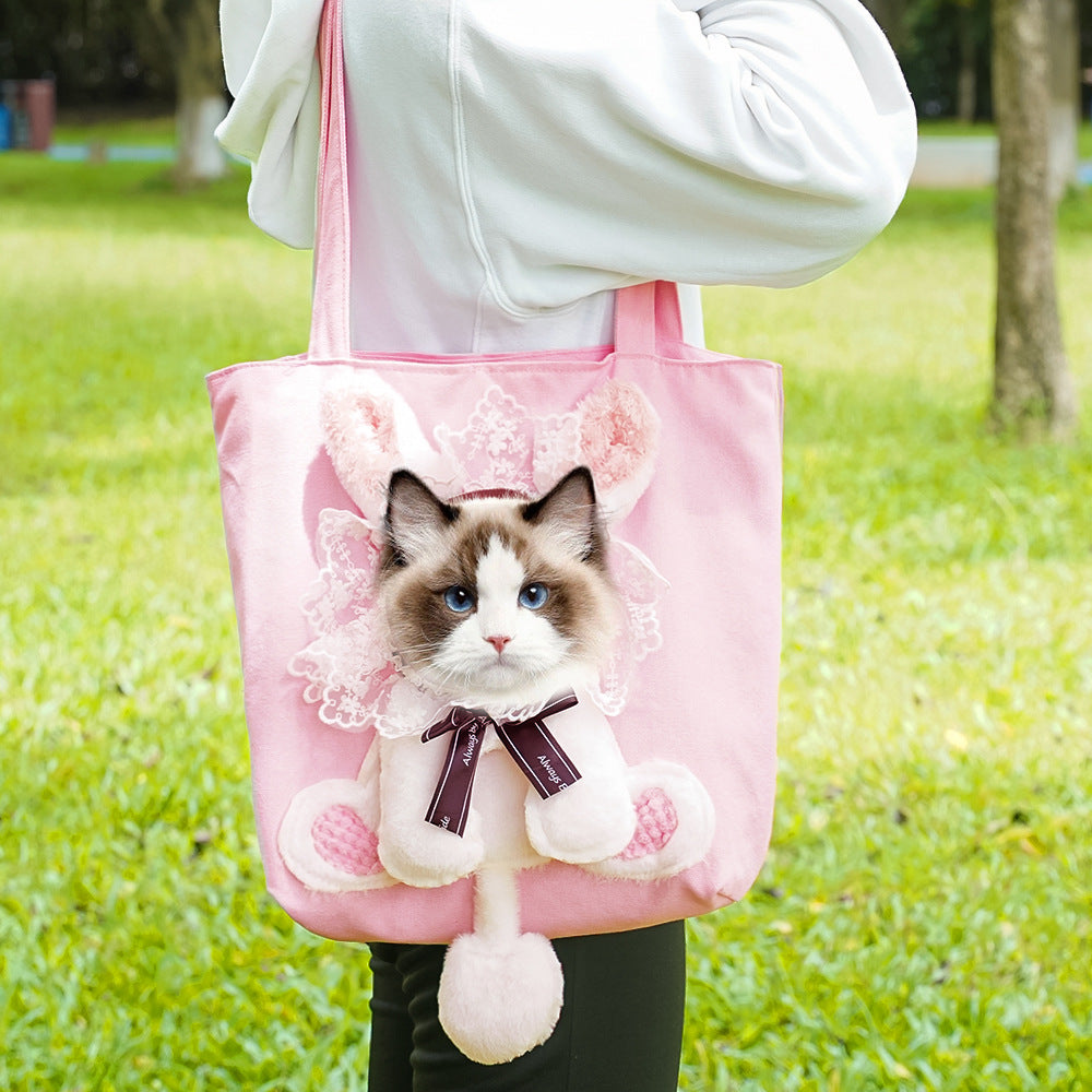 Pet Outing Shoulder Bag Cartoon Design