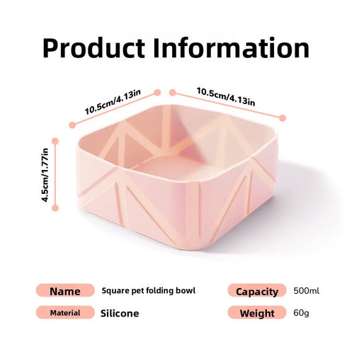 Foldable Silicone Pet Bowl for Outdoor Use