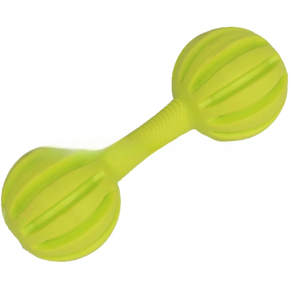 Indestructible Dog Chew Toy Barbell with Bell