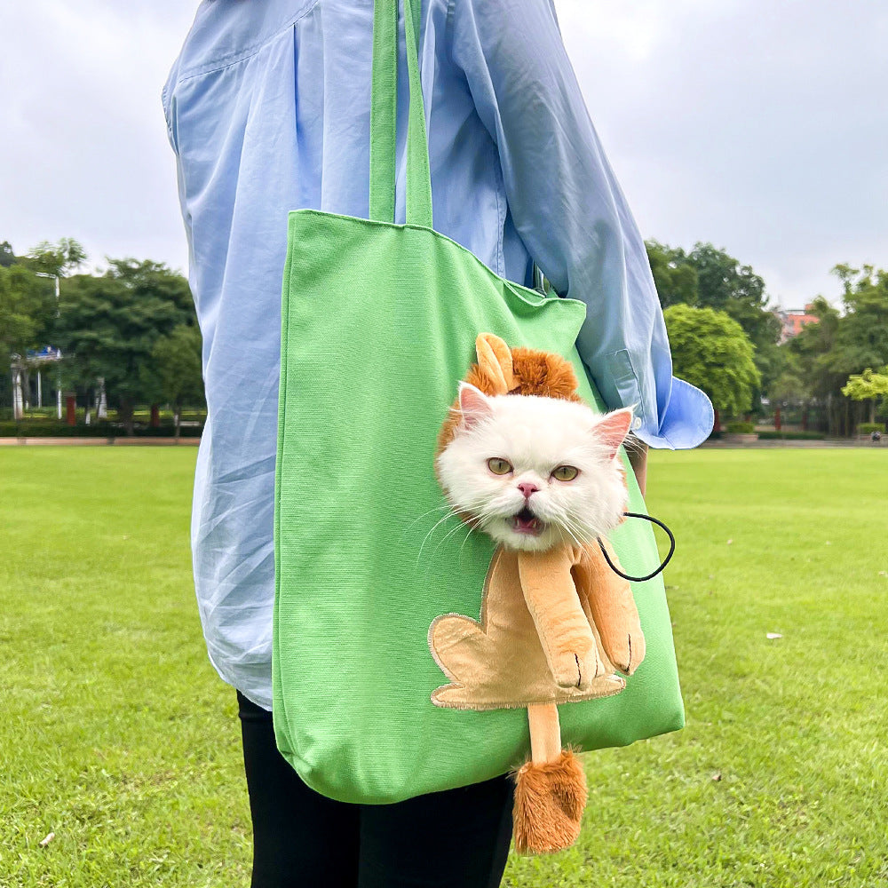 Pet Outing Shoulder Bag Cartoon Design
