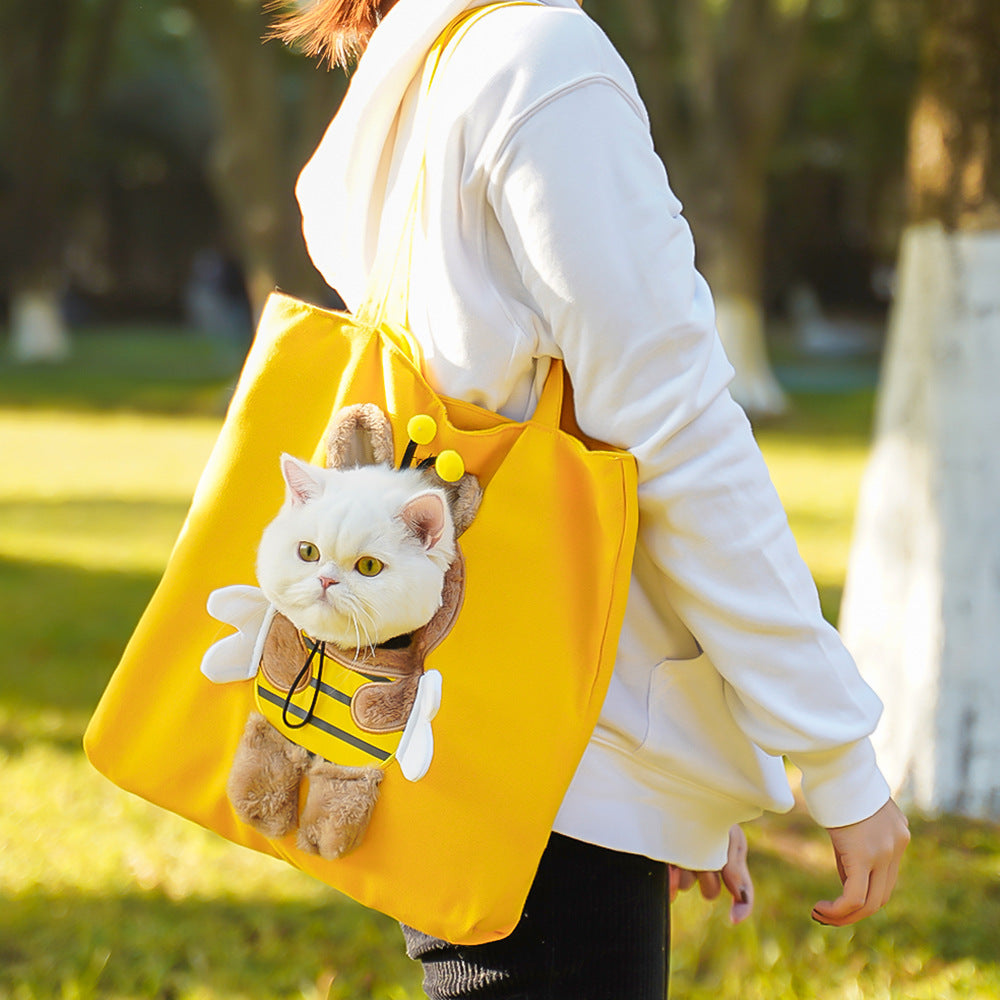 Pet Outing Shoulder Bag Cartoon Design