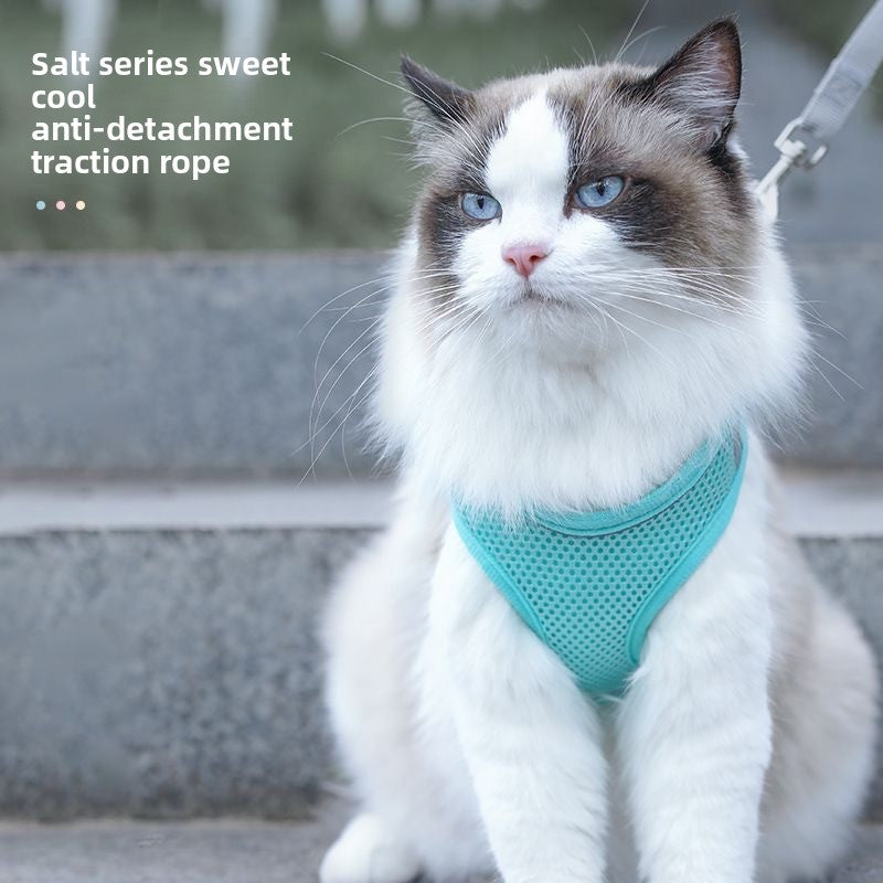 Adjustable Reflective Cat Leash with Safety Buckle