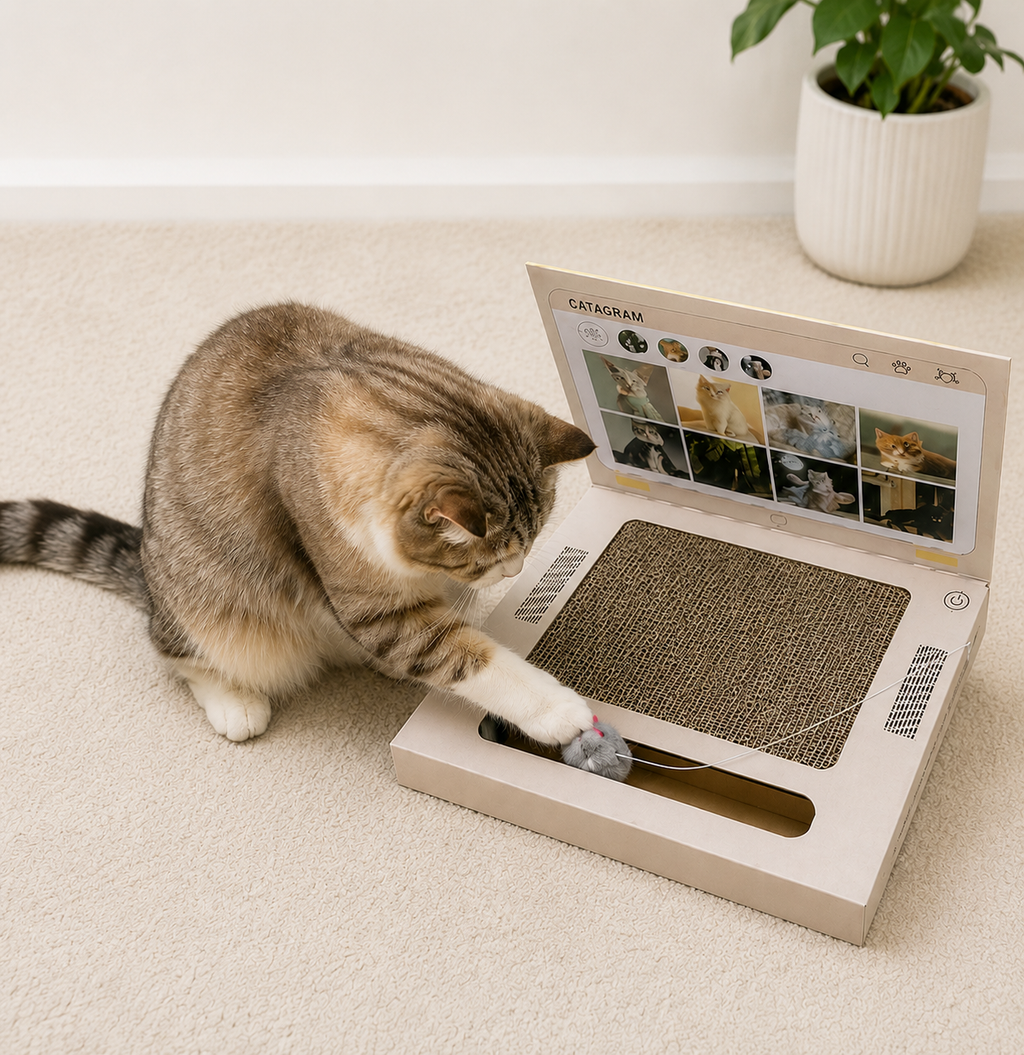 Notebook-shaped cat scratching pad