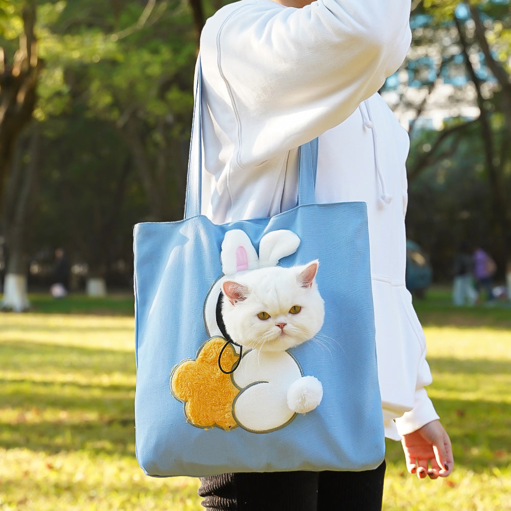 Pet Outing Shoulder Bag Cartoon Design