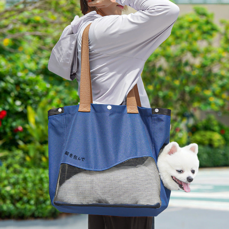 Pet Outing Shoulder Bag Cartoon Design