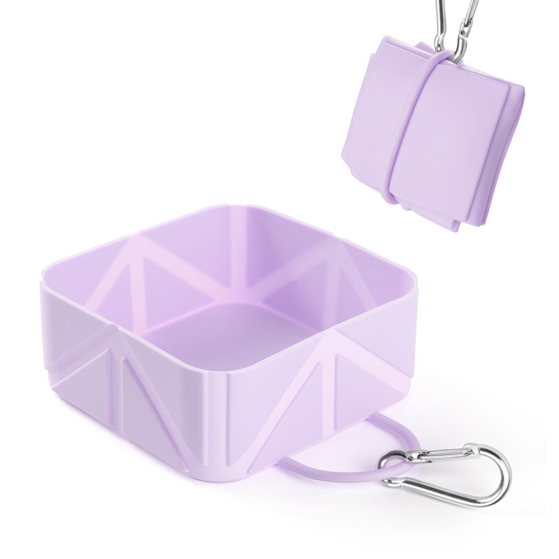 Foldable Silicone Pet Bowl for Outdoor Use