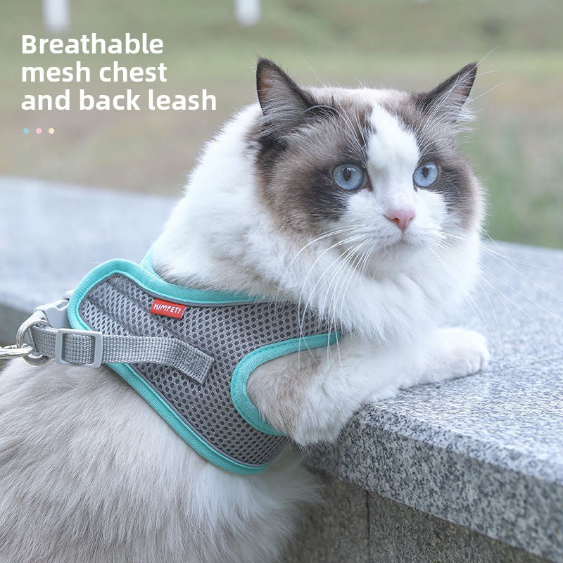Adjustable Reflective Cat Leash with Safety Buckle