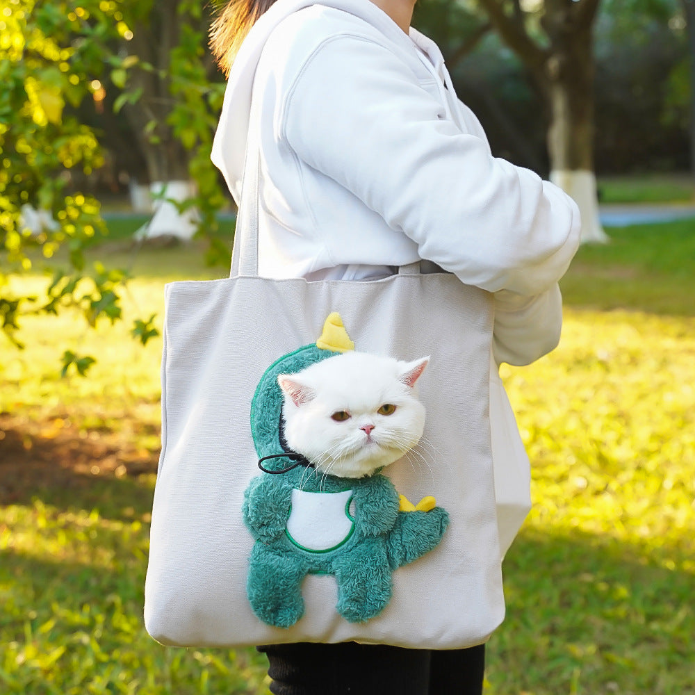 Pet Outing Shoulder Bag Cartoon Design