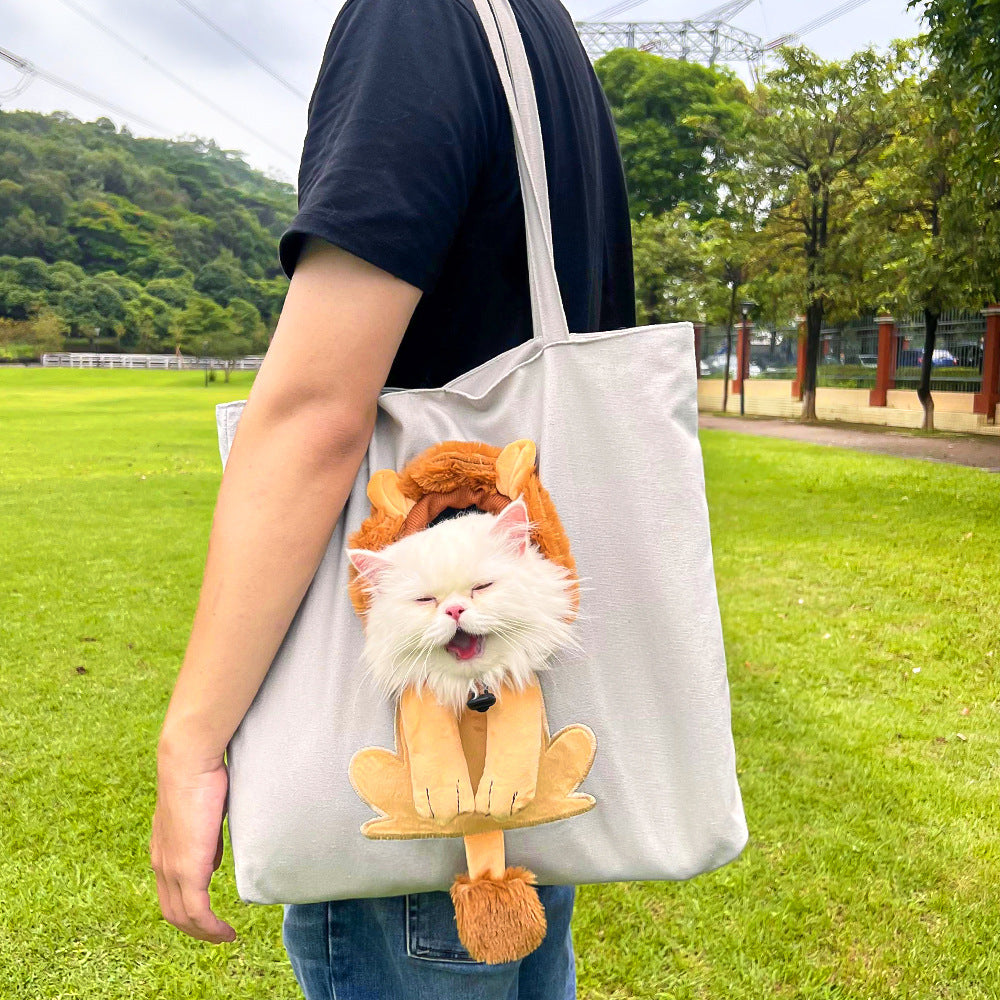 Pet Outing Shoulder Bag Cartoon Design